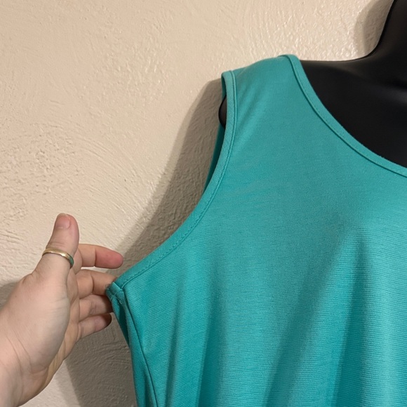 Chevron Pattern Maxi Dress - Teal, Coral, Navy - Picture 7 of 11